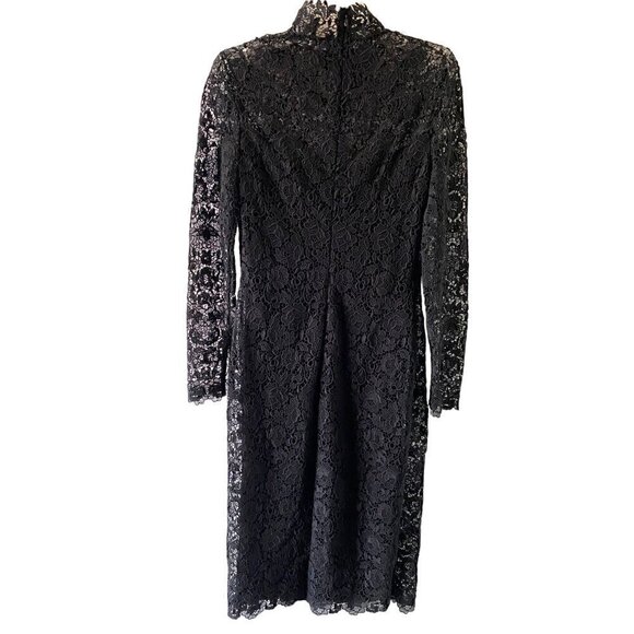 Ralph Lauren Purple Label Liesel Lace Long-Sleeve Cocktail Dress Sz 6 Black - Picture 2 of 11